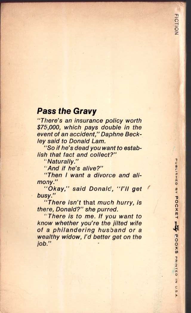 A.A. Fair  PASS THE GRAVY magnified rear book cover image