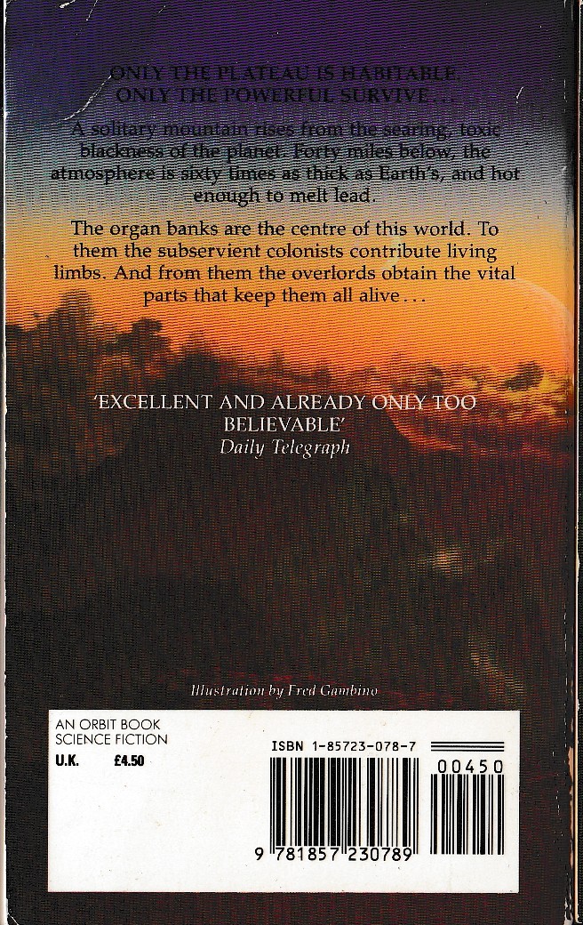 Larry Niven  A GIFT FROM EARTH magnified rear book cover image