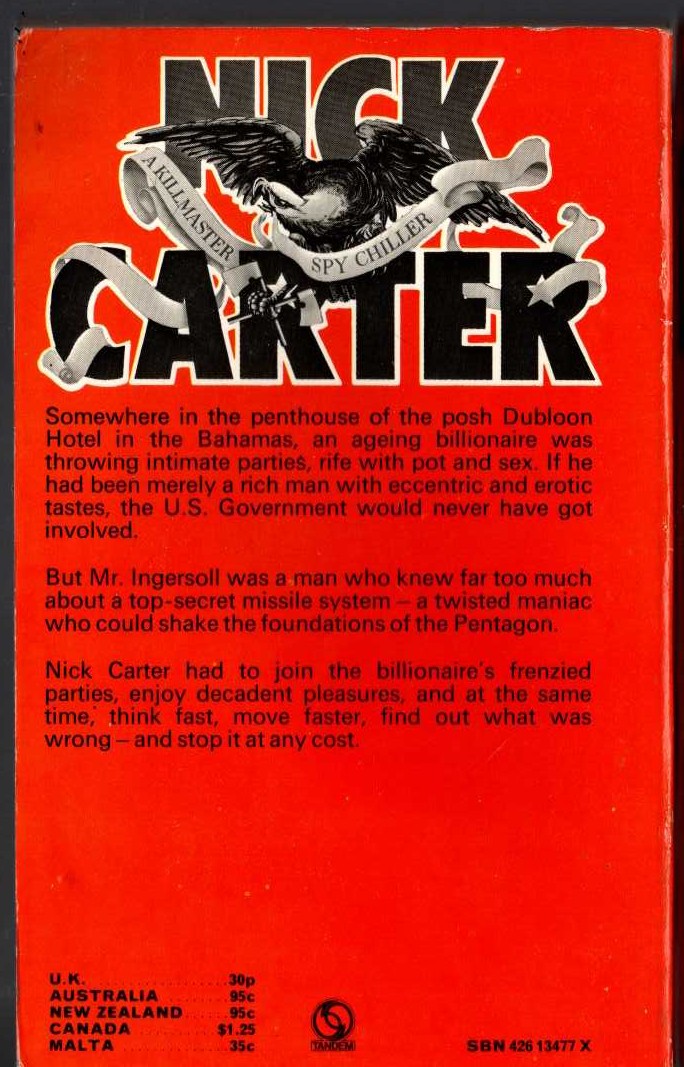 Martin Thomas  THE MIND KILLERS (Sexton Blake) magnified rear book cover image