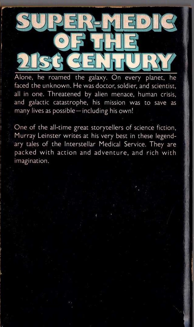 Murray Leinster  DOCTOR TO THE STARS magnified rear book cover image
