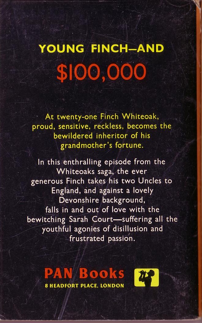 Mazo de la Roche  FINCH'S FORTUNE magnified rear book cover image