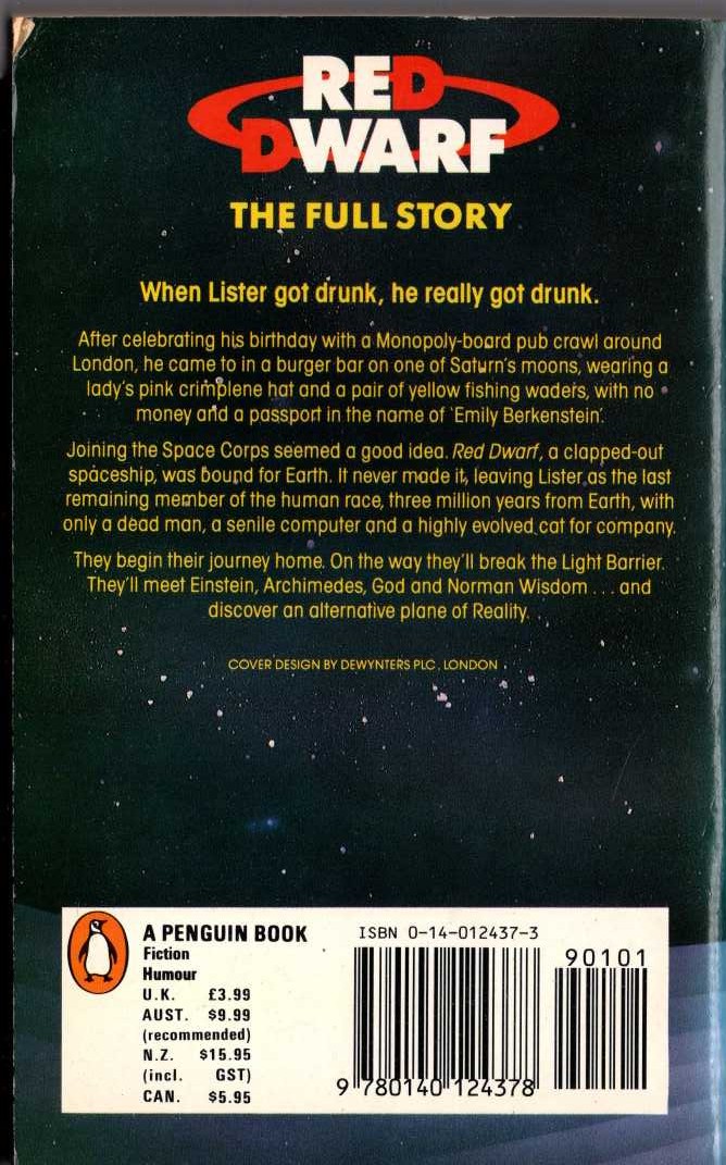 Roger Price  THE TOMORROW PEOPLE in: THE VISITOR magnified rear book cover image
