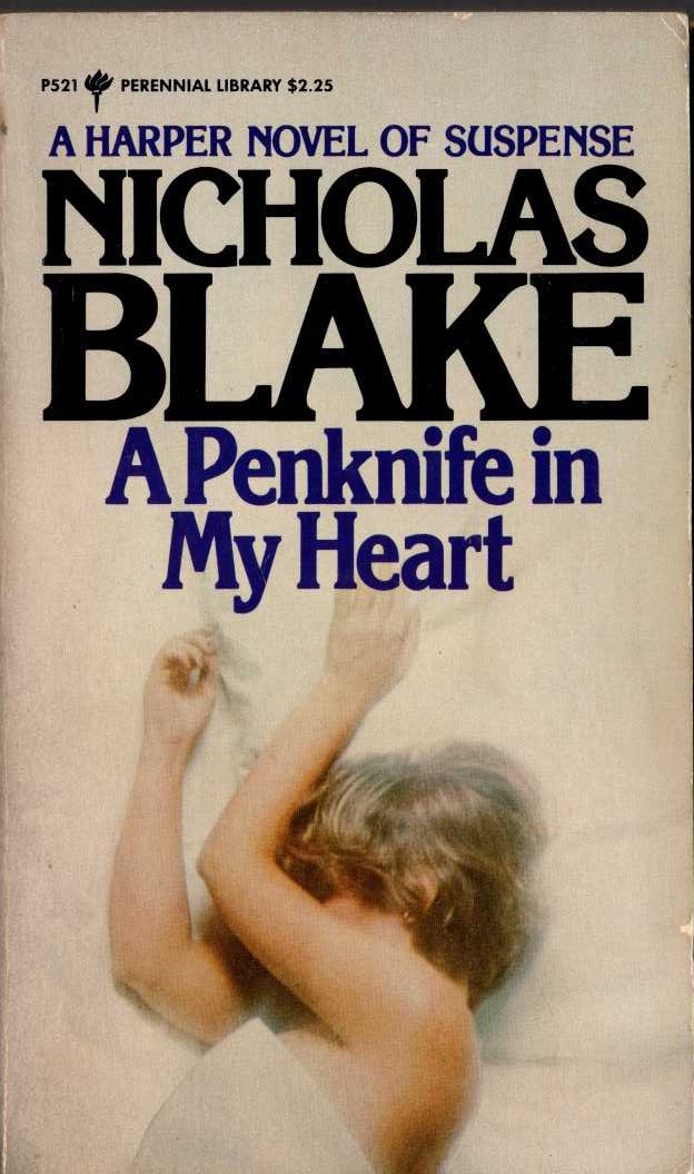 Nicholas Blake  A PENKNIFE IN MY HEART front book cover image