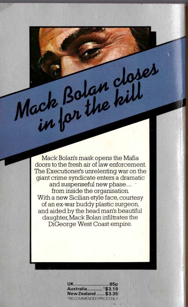 Don Pendleton  THE EXECUTIONER 3: BATTLE MASK magnified rear book cover image