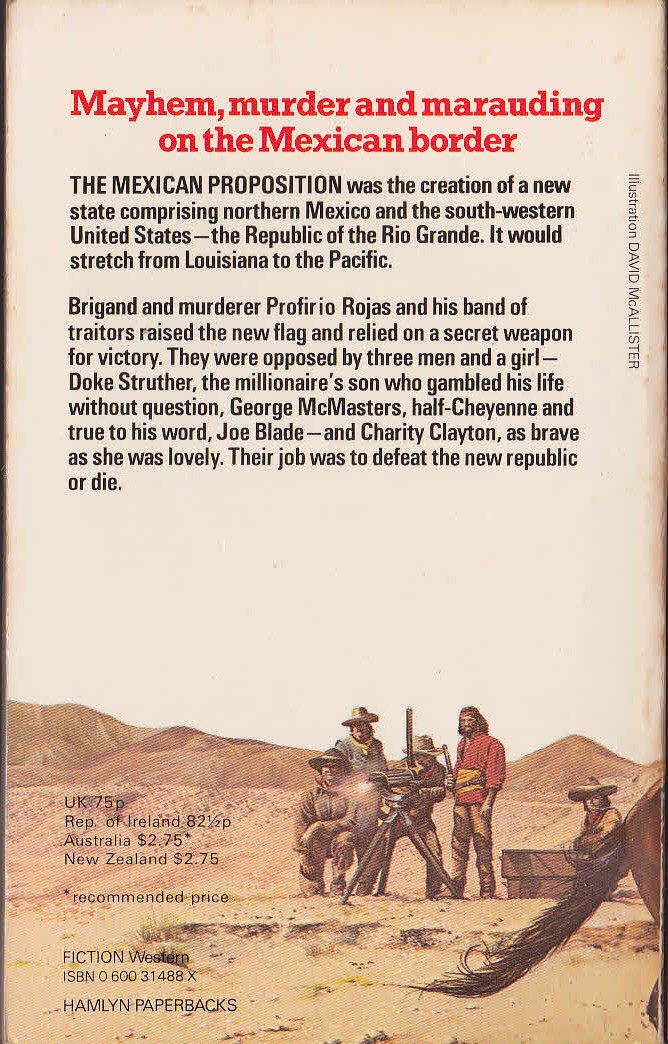 Wilfred McNeilly  WANTED FOR QUESTIONING (Sexton Blake) magnified rear book cover image