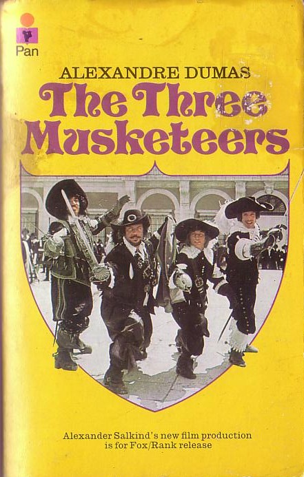 Alexandre Dumas  THE THREE MUSKATEERS (Oliver Reed, Charlton Heston, Christopher Lee, Raquel Welch) front book cover image