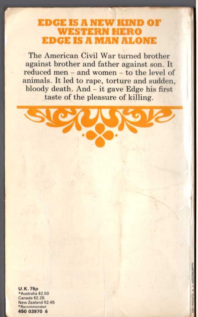 W.A. Ballinger  MURDERER AT LARGE (Sexton Blake) magnified rear book cover image