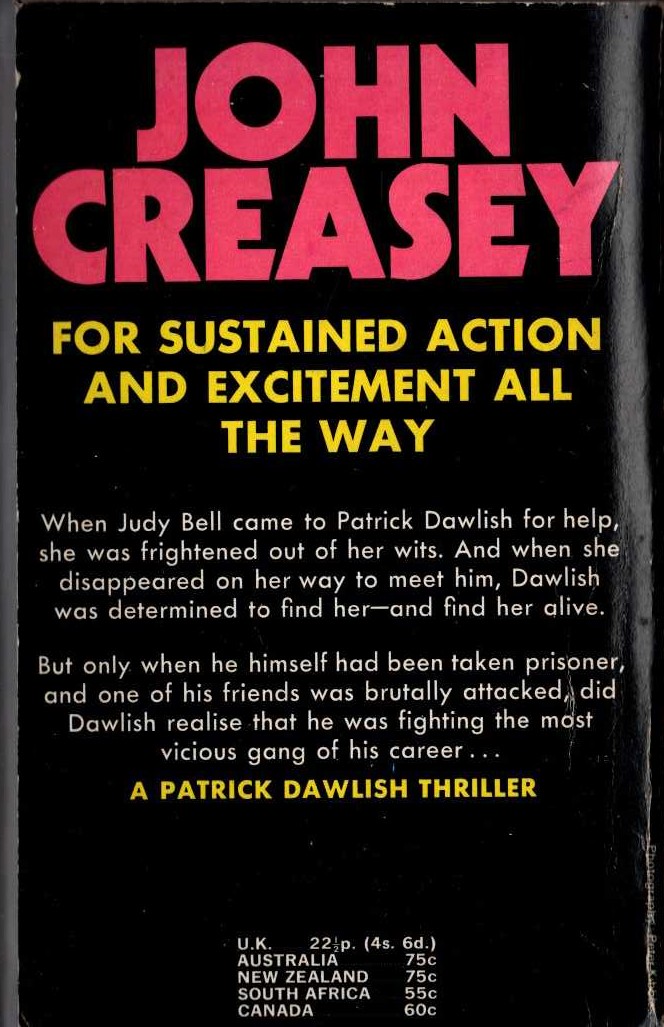 Gordon Ashe  DARK MYSTERY magnified rear book cover image