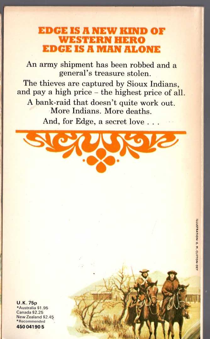 George G. Gilman  EDGE 9: BLOODY SUMMER magnified rear book cover image
