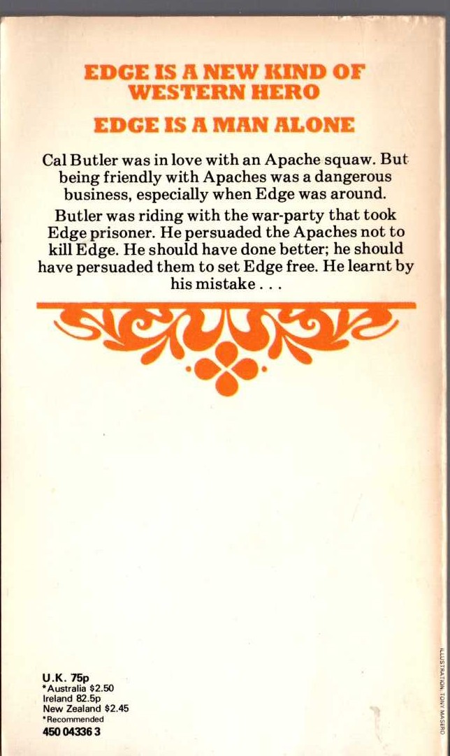George G. Gilman  EDGE 33: THE HATED magnified rear book cover image