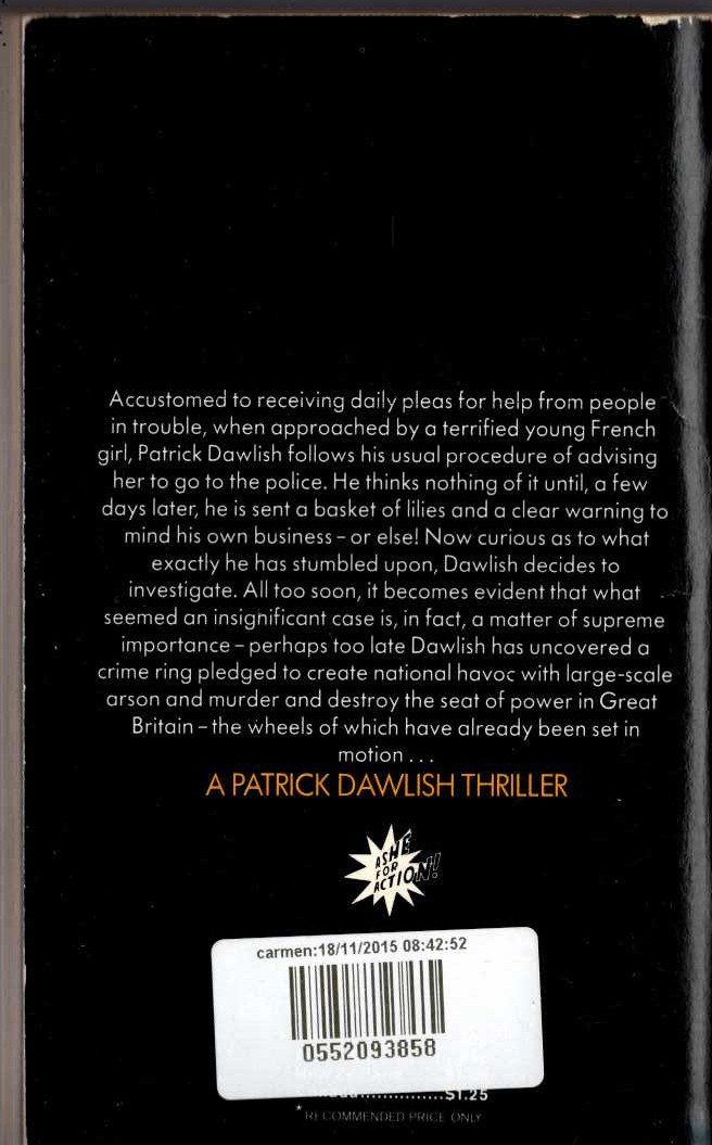 Roger Price  THE TOMORROW PEOPLE in: ONE LAW magnified rear book cover image
