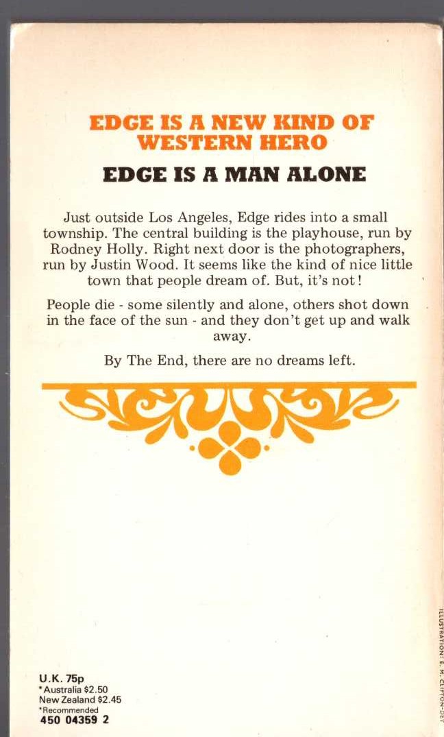 George G. Gilman  EDGE 7: CALIFORNIA KILLING magnified rear book cover image