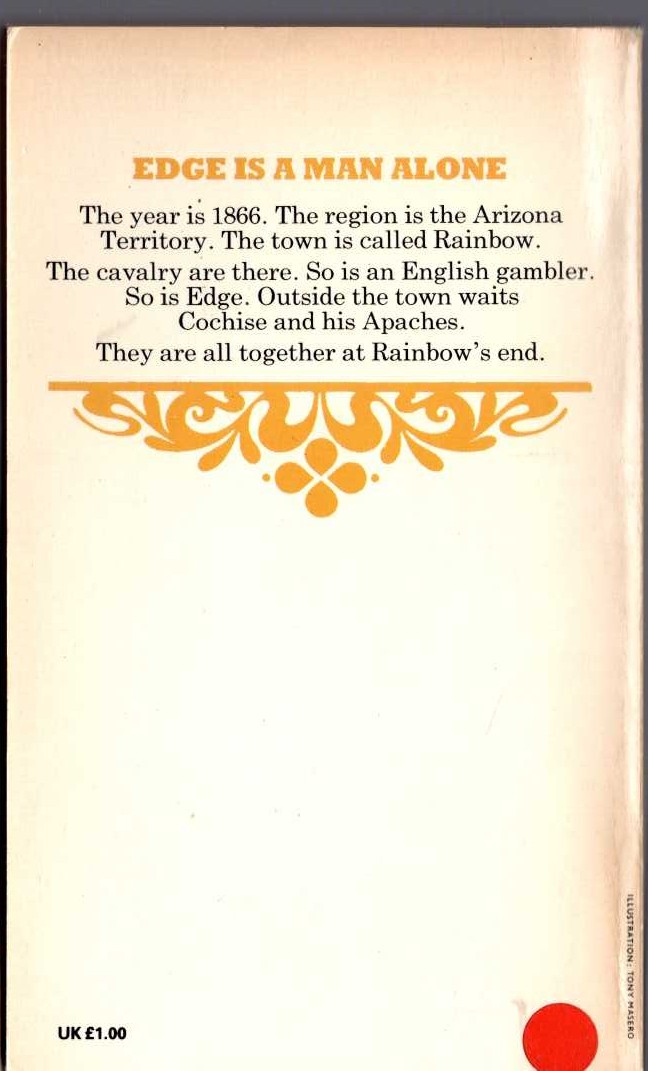 George G. Gilman  EDGE 3: APACHE DEATH magnified rear book cover image