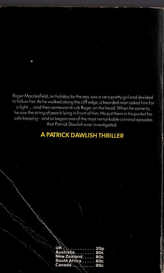 Gordon Ashe  A PUZZLE IN PEARLS magnified rear book cover image