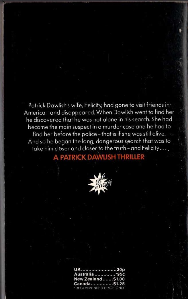 Gordon Ashe  THE LONG SEARCH magnified rear book cover image