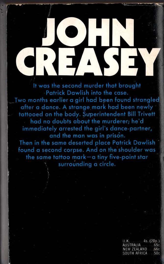 Gordon Ashe  DEATH ON THE MOVE magnified rear book cover image