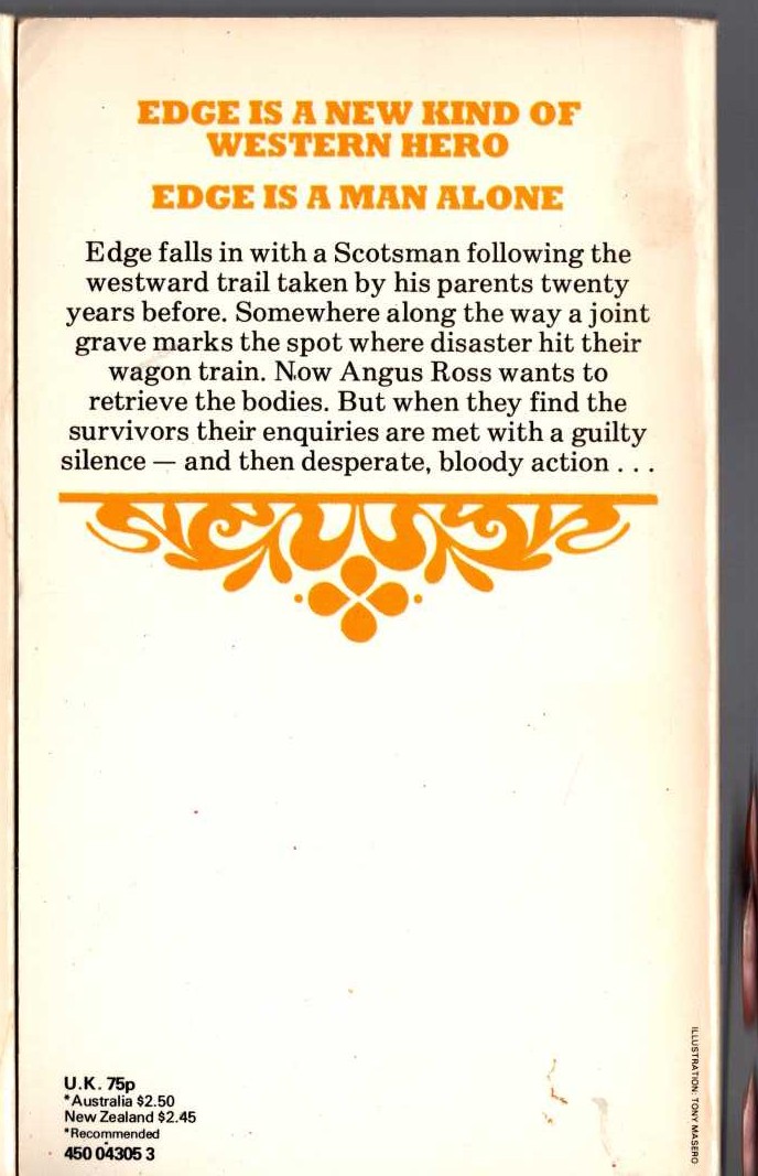 George G. Gilman  EDGE 31: THE GUILTY ONES magnified rear book cover image