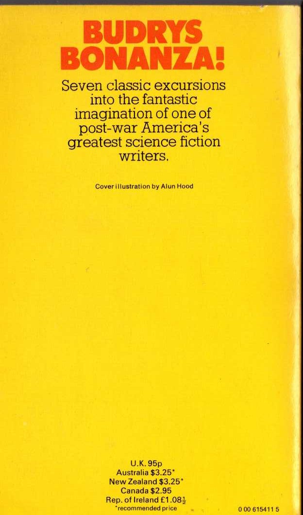Algis Budrys  THE UNEXPECTED DIMENSION magnified rear book cover image