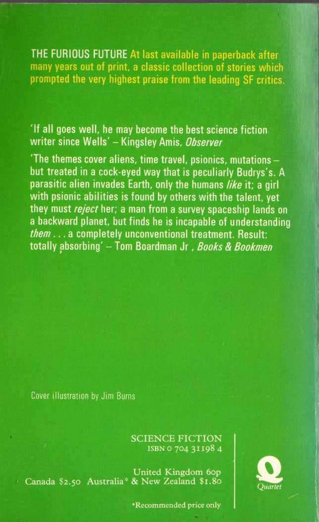 Roger Price  THE TOMORROW PEOPLE in: ONE LAW magnified rear book cover image