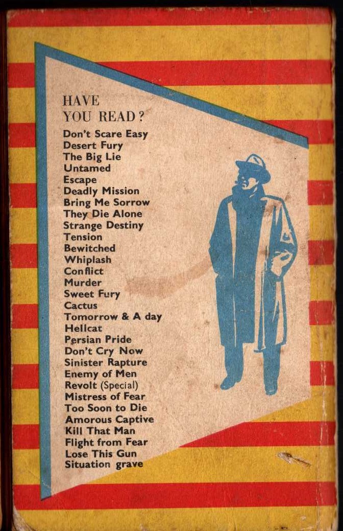 Hank Janson  SUGAR AND VICE magnified rear book cover image