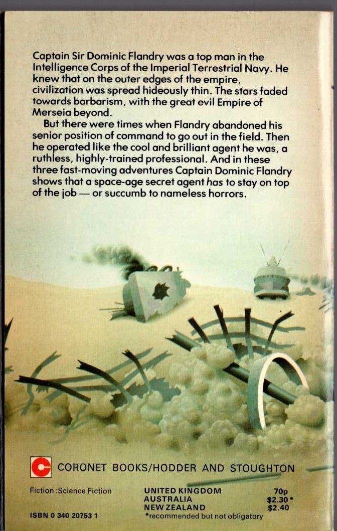 Poul Anderson  FLANDRY OF TERRA magnified rear book cover image