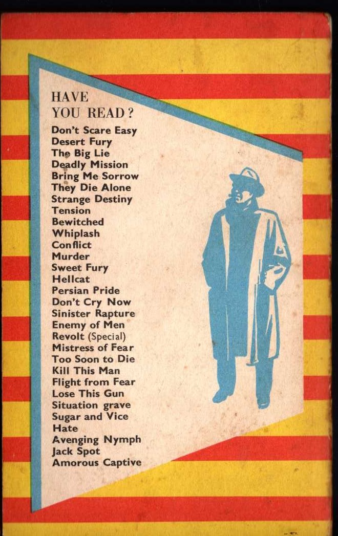 Hank Janson  INVASION magnified rear book cover image