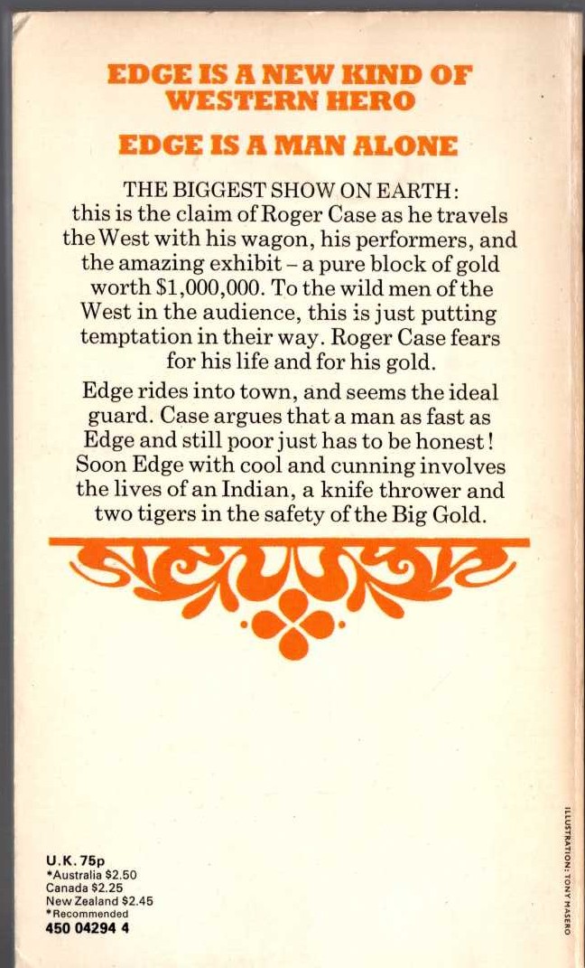 George G. Gilman  EDGE 14: THE BIG GOLD magnified rear book cover image