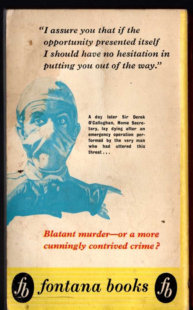 Ngaio Marsh  THE NURSING HOME MURDER magnified rear book cover image