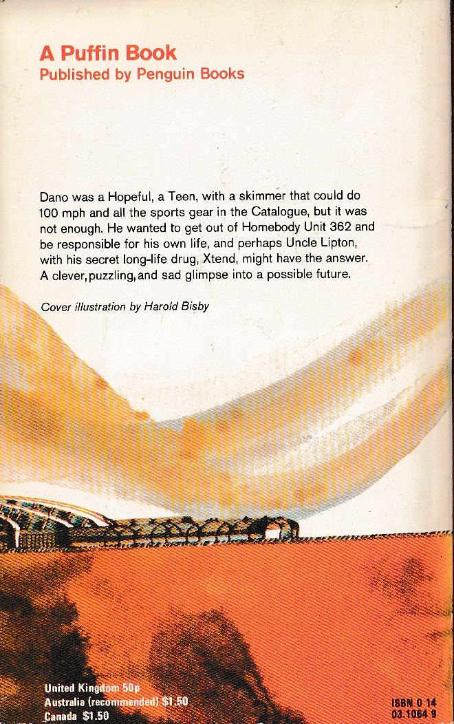 Nicholas Fisk  TIME TRAP magnified rear book cover image