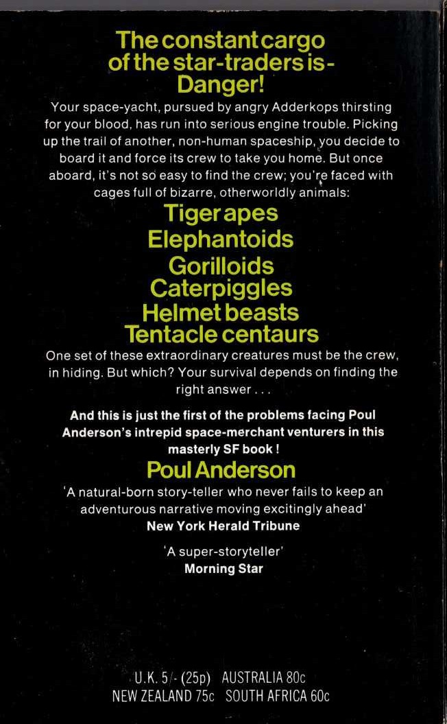 Poul Anderson  TRADER TO THE STARS magnified rear book cover image