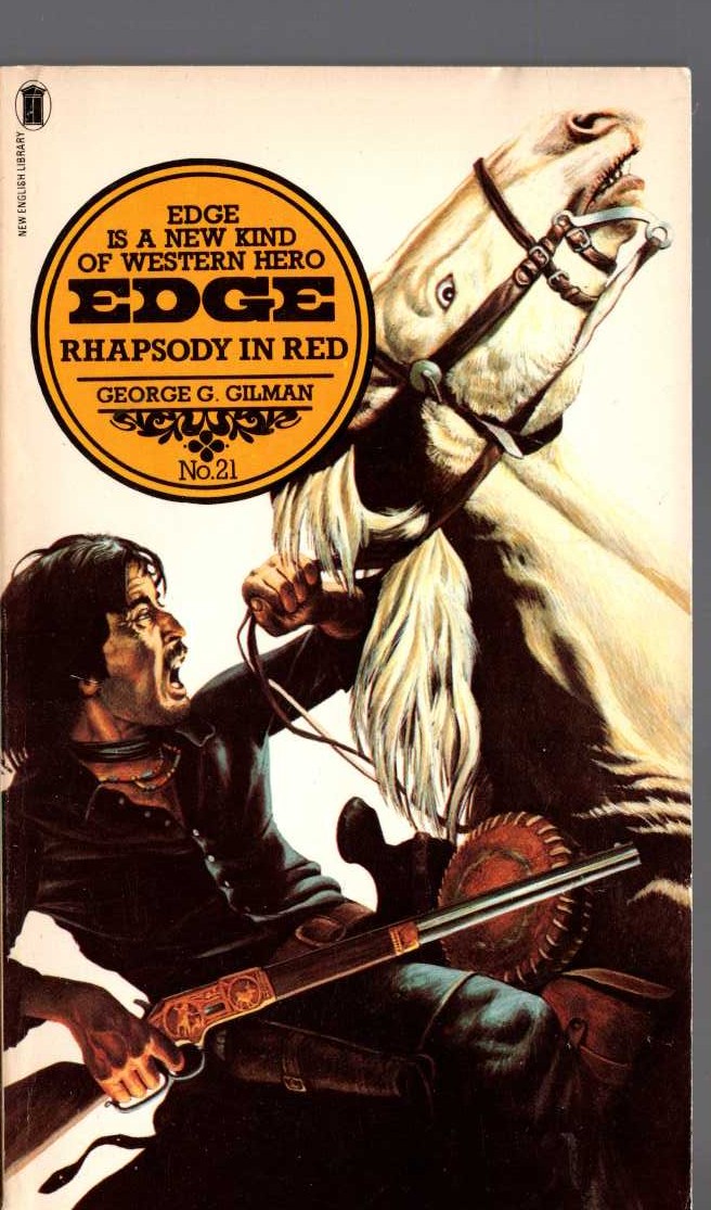 George G. Gilman  EDGE 21: RHAPSODY IN RED front book cover image