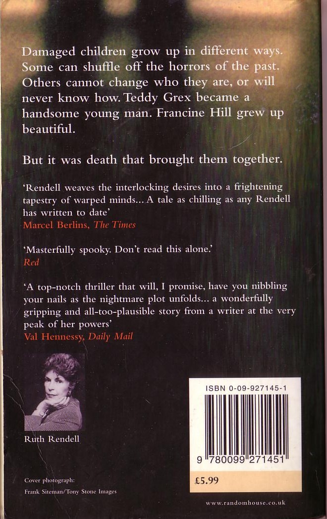 Ruth Rendell  A SIGHT FOR SORE EYES magnified rear book cover image