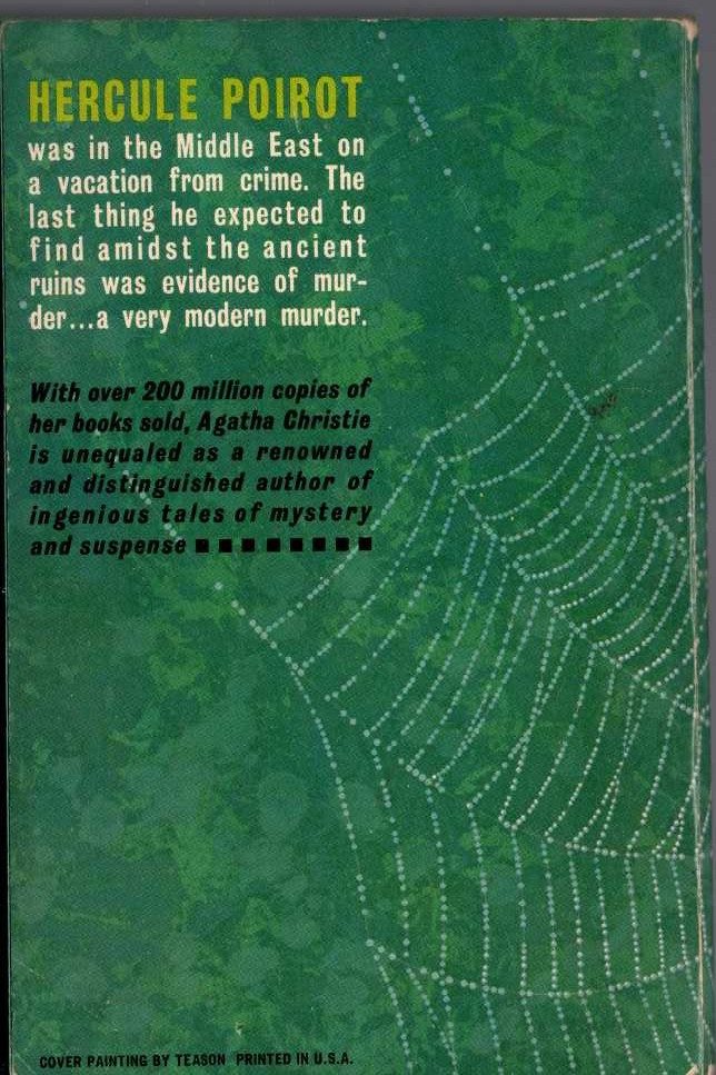 Agatha Christie  APPOINTMENT WITH DEATH magnified rear book cover image