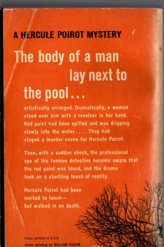 Agatha Christie  MURDER AFTER HOURS [original title: THE HOLLOW] magnified rear book cover image