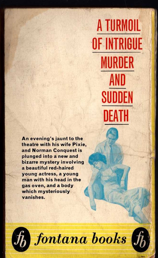 Agatha Christie  MURDER AT THE VICARAGE magnified rear book cover image