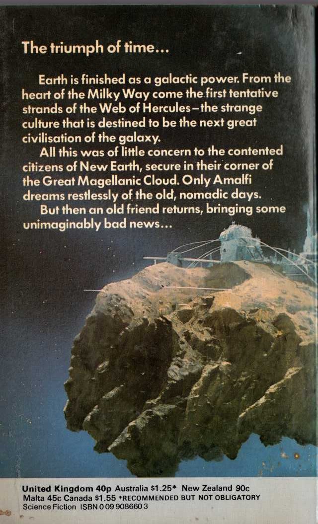 James Blish  A CLASH OF CYMBALS magnified rear book cover image