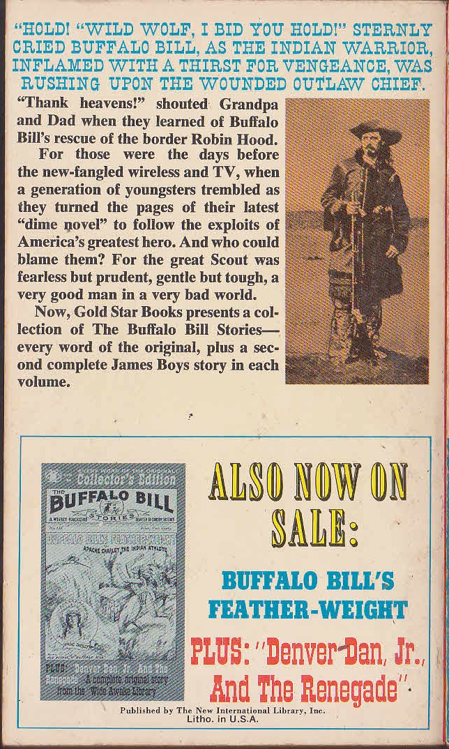 Anonymous   BUFFALO BILL'S RAID OF DEATH magnified rear book cover image