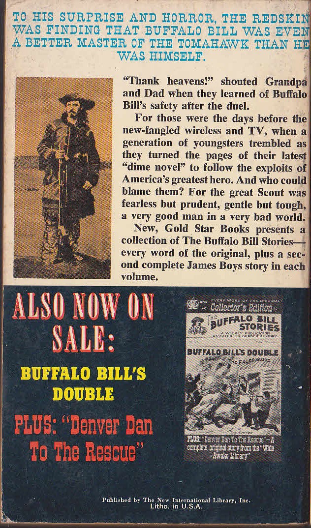 Anonymous   BUFFALO BILL'S TOMAHAWK DUEL magnified rear book cover image