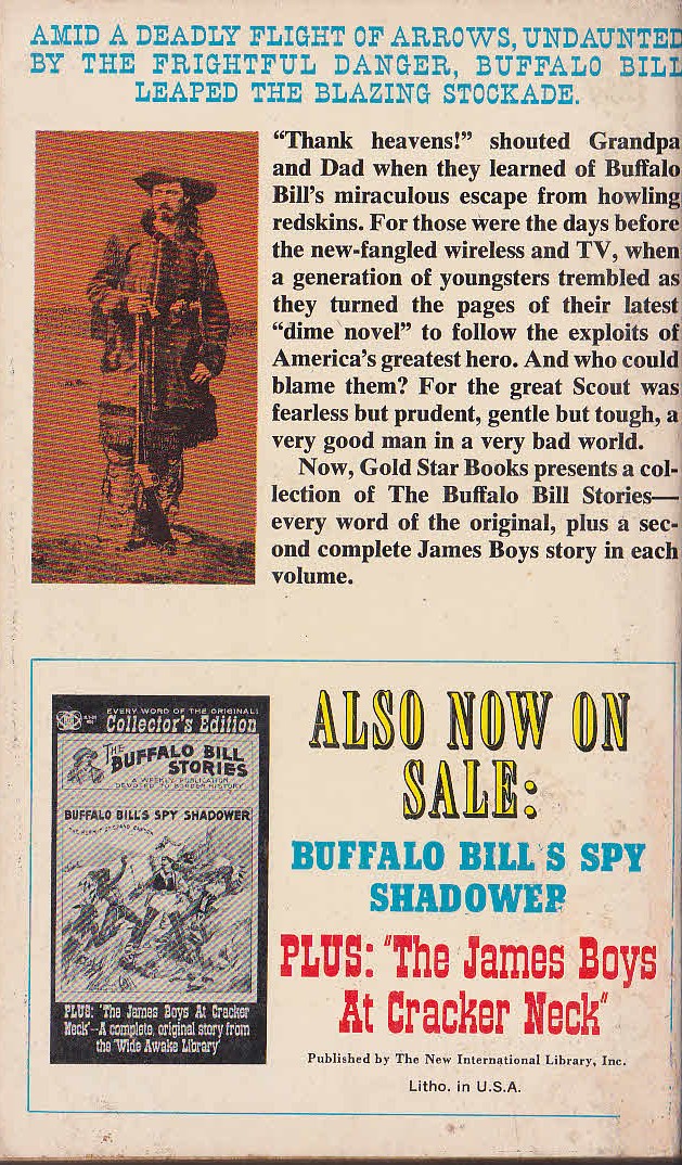 Anonymous   BUFFALO BILL'S LEAP FOR LIFE magnified rear book cover image
