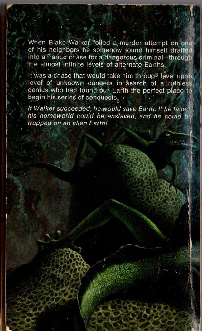 Andre Norton  THE CROSSROADS OF TIME magnified rear book cover image
