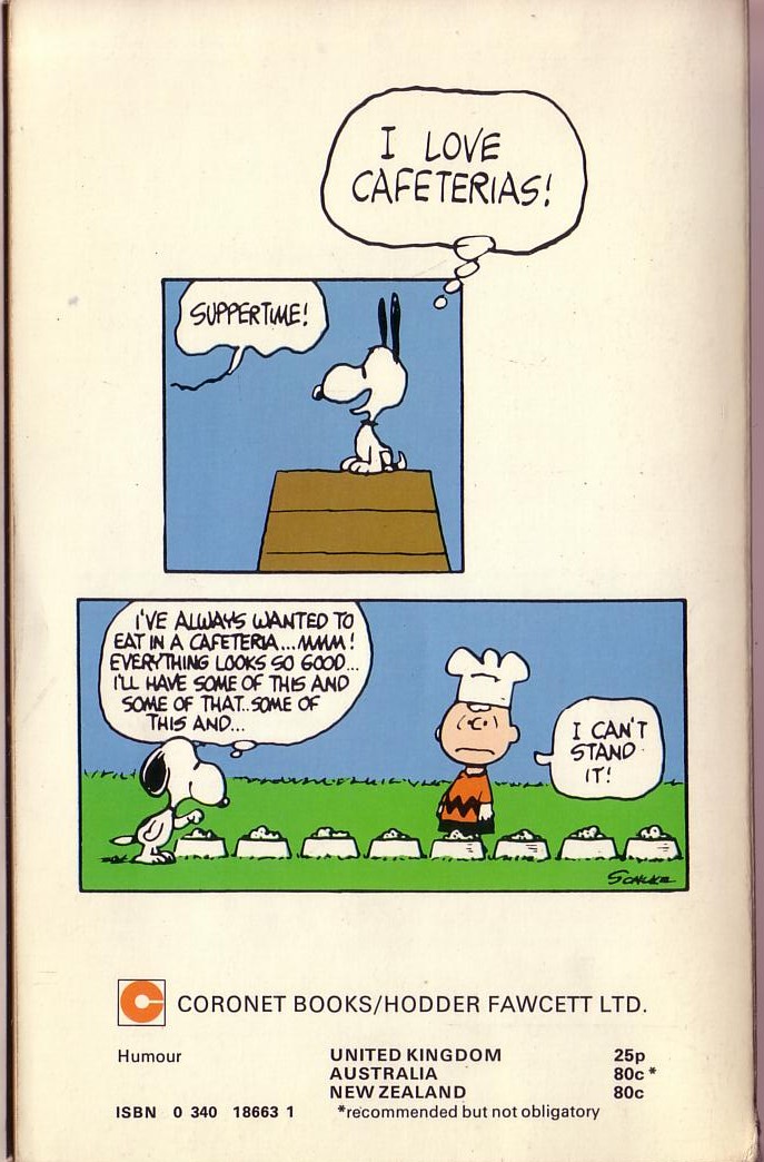 Charles M. Schulz  YOUR CHOICE, SNOOPY magnified rear book cover image