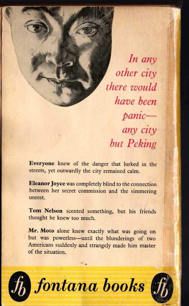 John P. Marquand  THANK YOU, MR. MOTO magnified rear book cover image