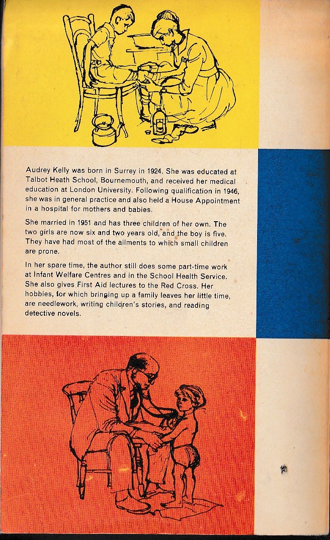 Audrey Kelly  THE PHYSICAL HEALTH OF CHILDREN magnified rear book cover image