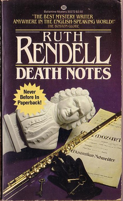Ruth Rendell  DEATH NOTES [UK title: PUT ON BY CUNNING] front book cover image