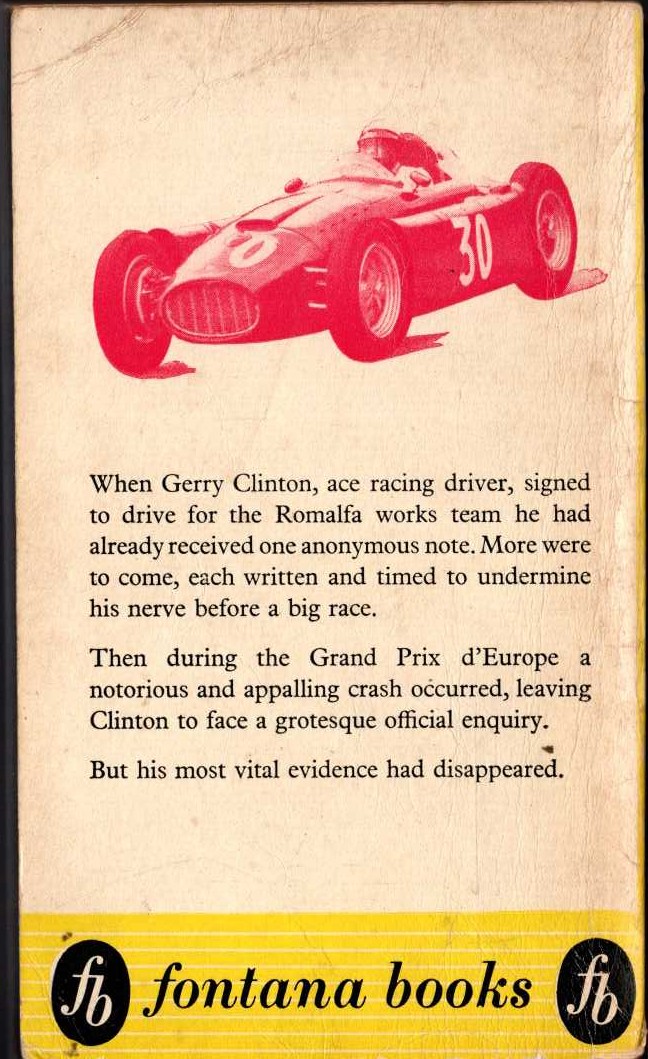 Douglas Rutherford  A SHRIEK OF TYRES magnified rear book cover image