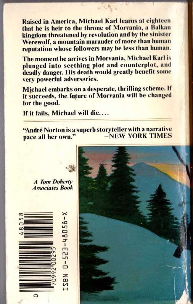 Andre Norton  THE PRINCE COMMANDS magnified rear book cover image