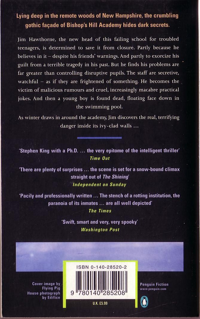Stephen Dobyns  BOY IN THE WATER magnified rear book cover image