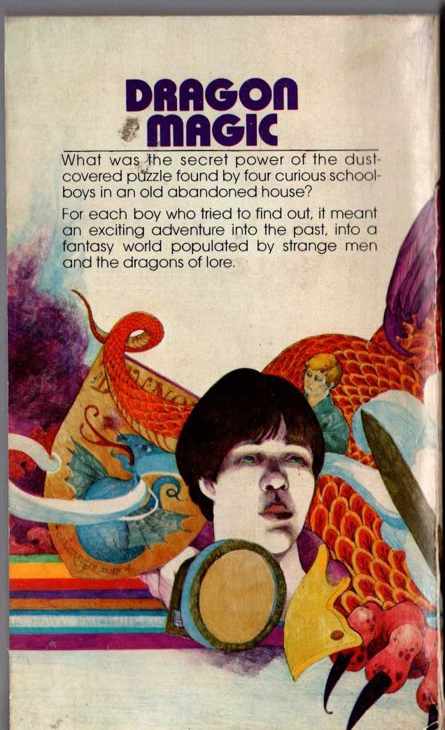 Andre Norton  DRAGON MAGIC magnified rear book cover image