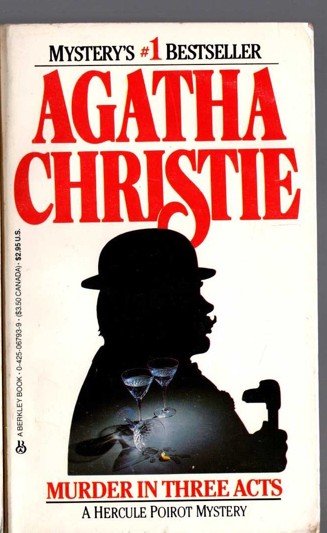 Agatha Christie  MURDER IN THREE ACTS front book cover image