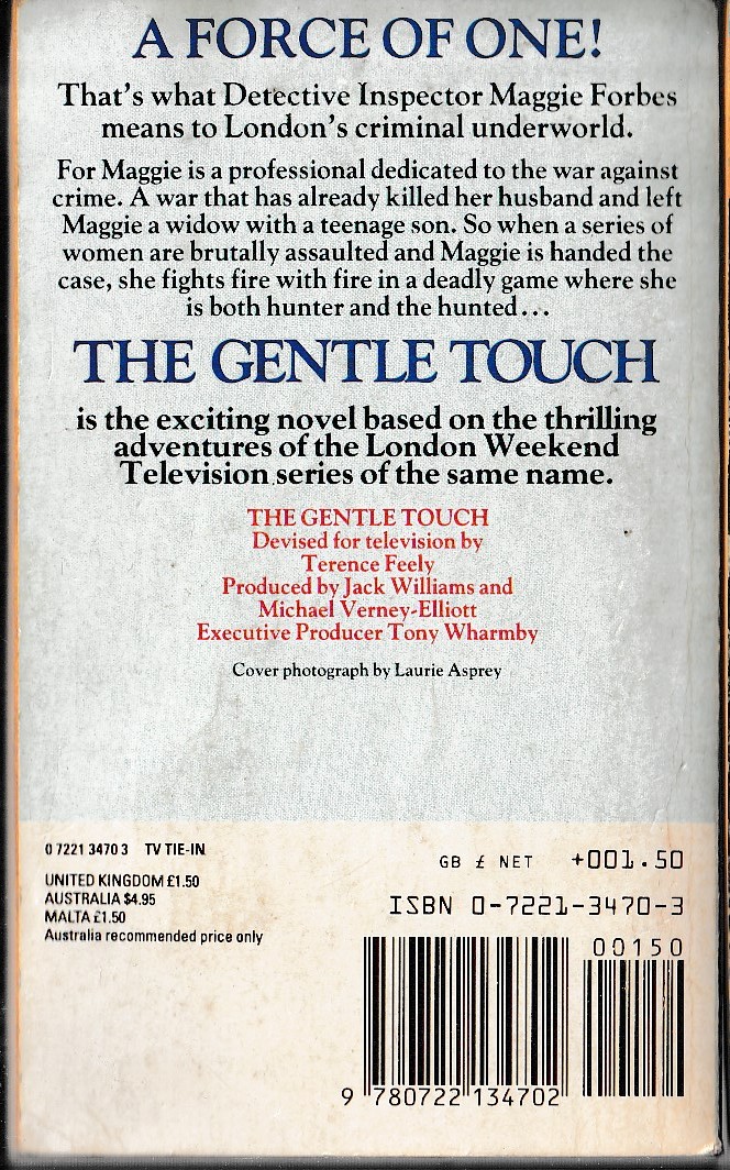 Terence Feely  The GENTLE TOUCH magnified rear book cover image